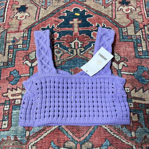 NWT AKNVAS Jodie Top in Purple size medium - Picture 8 of 8